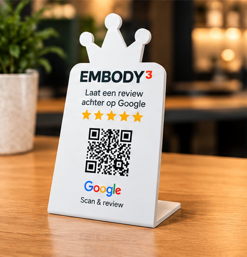 E³ ReviewSign — Google Review Stand